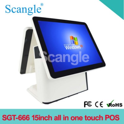 15inch Dual Screen All in One Touch POS System