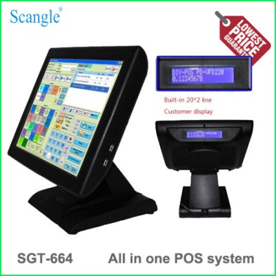 All in One POS System with LCD Touch Screen/Cash Register for Supermarket