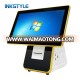 Hot sale POS from China 15.6'' Touch Screen All-in-one Cash Register & 8 Digit LED Customer Display