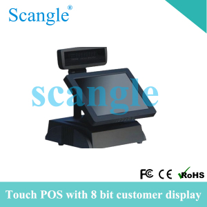 POS System POS Terminal All in One PC with Customer Display