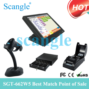 Low Price! Scangle POS System Cash Drawer Barcode Scanner