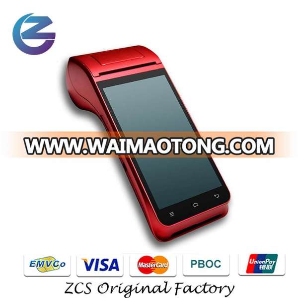 New Design 4G Handheld Android POS with printer Smart all in one POS machine NFC PDA Barcode Scanner